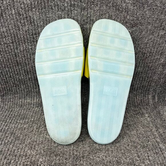 Tory Burch Bubble Jelly Slide Sandals Island Blue Yellow Womens 10 B Rubber Pool - Picture 5 of 6